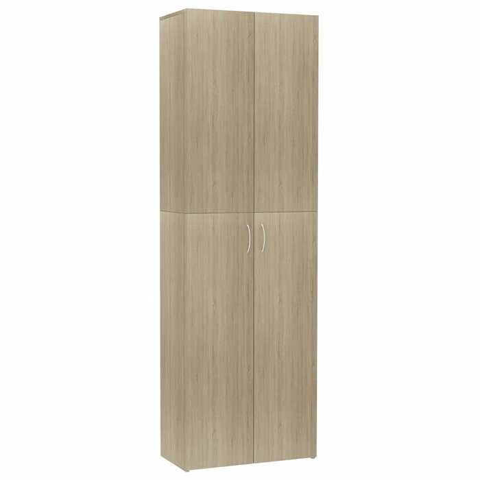 950276& Armoire de bureauClasseur combine Chêne sonoma 60x32x190 cm - Bois - Panneaux de particules
