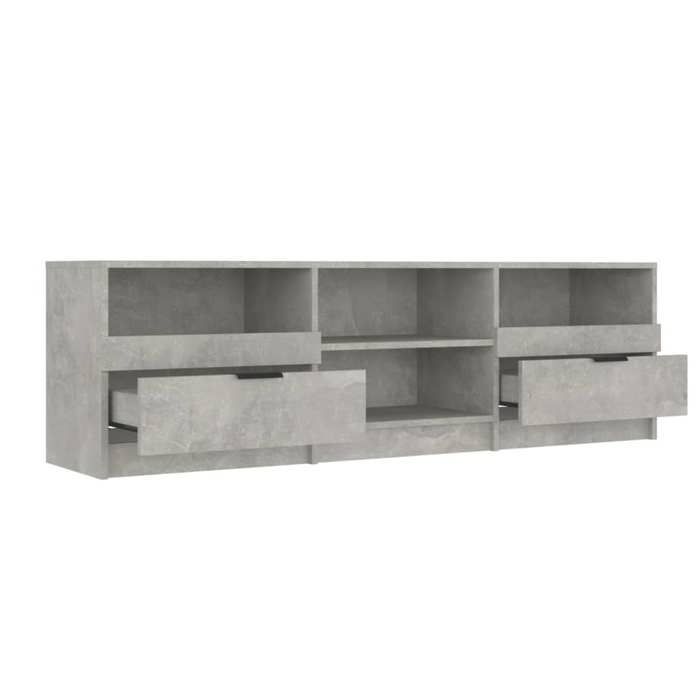NEUF Armoire TV - Gris - Meuble TV - TABLE TV - Gris béton 150x335x45 cm - Bois dingénierie TT3658