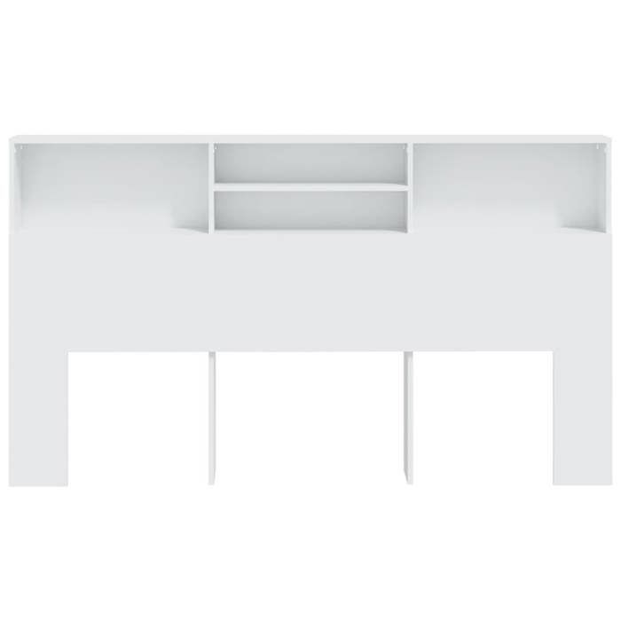 （SOLDES Dété）MEUBLE CHAMBRE - Blanc Armoire de tête de lit - SHIELD - Contre à lusure - Blanc 180x19x103 5cm 4136662