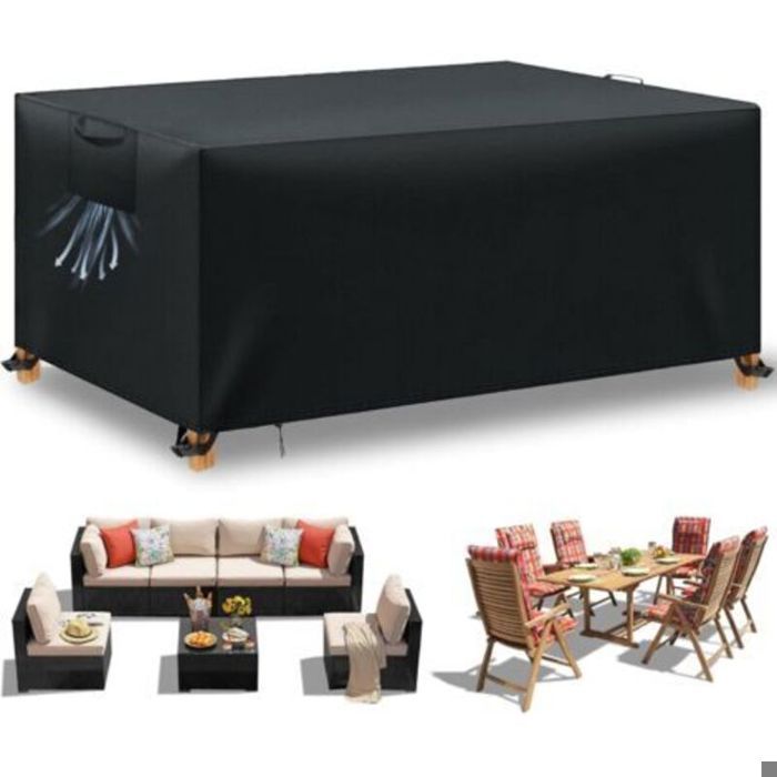 Housse Table de Jardin Housse Salon de Jardin Exterieur Housses pour Mobilier de Jardin Imperméable Anti-UV 210D Tissu Oxford