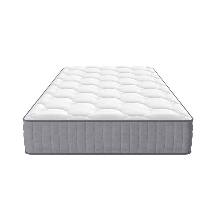 Matelas à Ressorts Ensachés 1 Place 90 × 200 cm 25 cm 7 Zones et Fermeté H3 - ELVMI - Mousse Froide Blanc