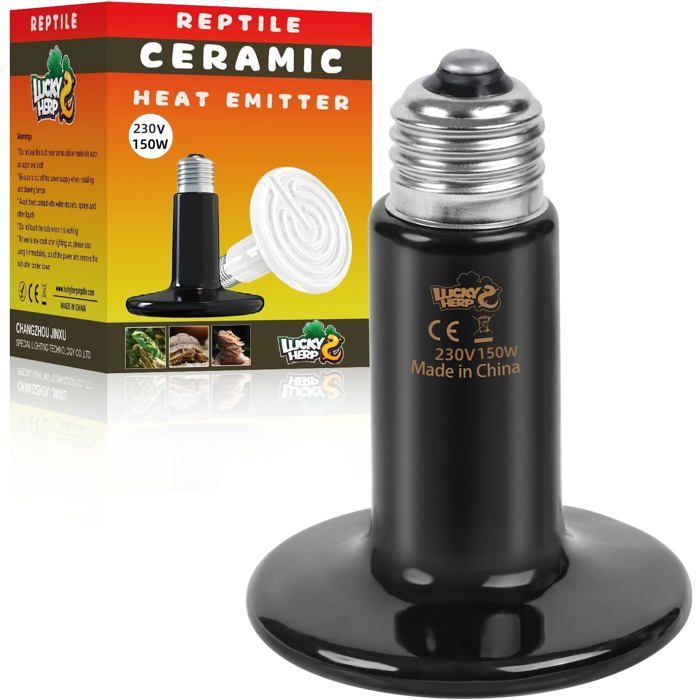 Ampoule Chauffante Céramique - 1 Pièce - 150W E27 - Chaleur Sans Lumière - Reptiles Poules Terrarium MICRODERMABRASION