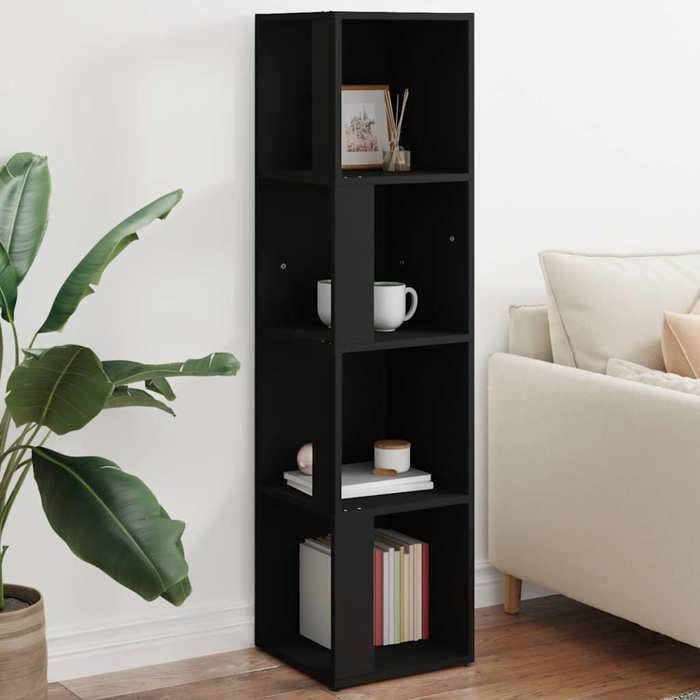 Armoire dangle Noir 33x33x132 cm Bois d’ingénierie - Cadre durable - design élégant(12301)