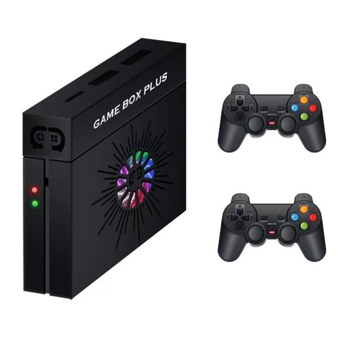 PZNETUE Console de jeu rétro mise à niveau - Plus de 20 000 jeux avec 2 manettes sans fil - HDMI Plug & Play - Pour TV, cadeau pour adultes et familles