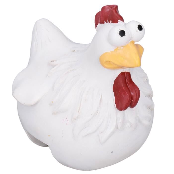 Akozon Decoration De Poulet Aux Grands Yeux Big Eye Chicken Ornements Statues De Poulet Droles Pour Jardin Escaliers Ferme Patio Cdiscount Maison