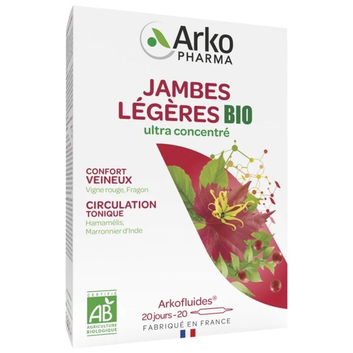 Comparer les prix de Arkopharma Arkofluides Jambes Légères Bio 20 ampoules