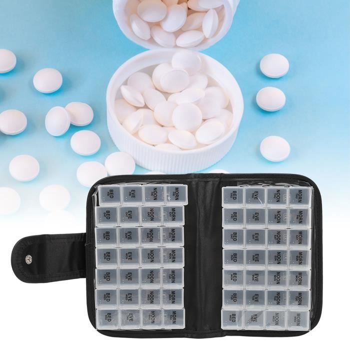Pilulier De Voyage Portable Avec 31 Compartiments - Nécessaire à Médicaments, Neuf