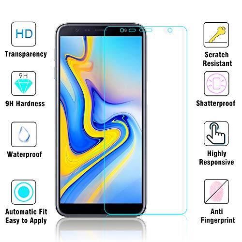 SONWO HD Ultra Transparent Protection /écran pour Samsung Galaxy J4 Plus//Galaxy J6 Plus 4 Pi/èces Verre Tremp/é pour Galaxy J4 Plus//Galaxy J6 Plus Anti Rayures