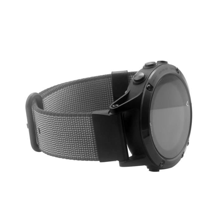 Bracelet sangle de montre en Nylon pour Garmin Fenix 5/ Forerunner  935/Approach S60 GPS(Noir) , - Achat/vente bracelet de montre - Cdiscount