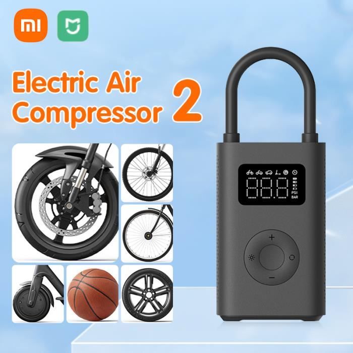 Xiaomi Compresseur d'air électrique portable 2, pompe à air électrique pour  pneus de voiture, pompe