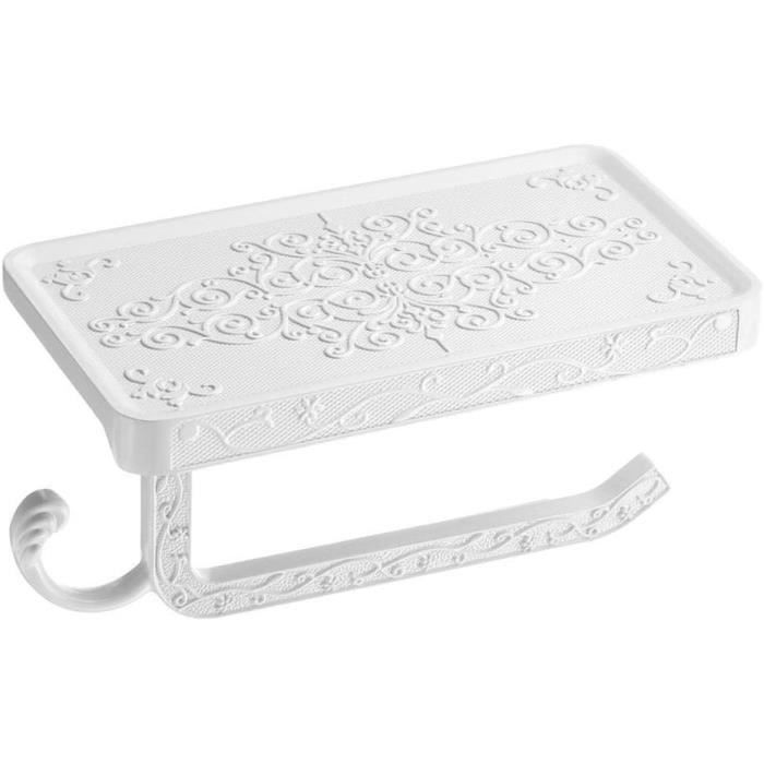 Dérouleur papier toilette en fer forgé marron 20 x 17 x 9 cm