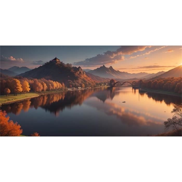 Diamond Painting Paysage Automne 5D - Kit Grand Format 30x40 Cm Pour Adultes, Loisirs Créatifs Et Cadeau Femme - 3