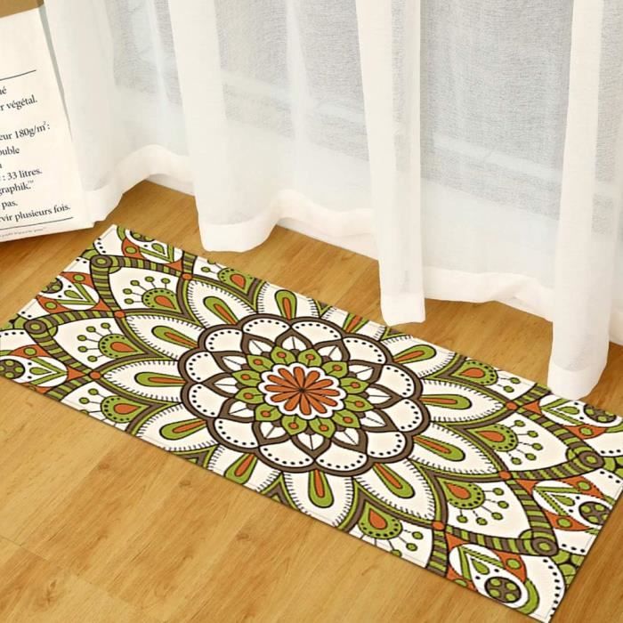 Paillasson D'entrée Bienvenue Motif épices 3D - 40x120 Cm, Marron, Antidérapant, Lavable - Pour Salon, Chambre, Cuisine, Couloir