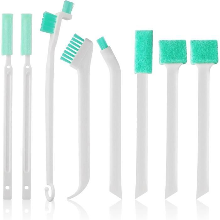 Set 10 Spazzole Per Pulizia - Per Cannucce, Bottiglie E Angoli Stretti - Bianche Multidimensioni - Foto 7