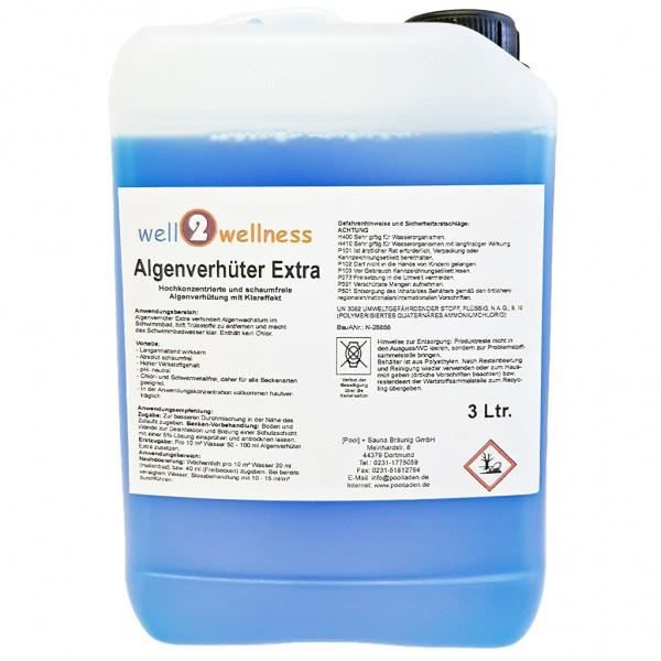Well2wellness Anti Algues Pour Piscine Algenverhuter Extra Blue 3 0 L Achat Vente Traitement De L Eau Well2wellness Anti Algues Cdiscount