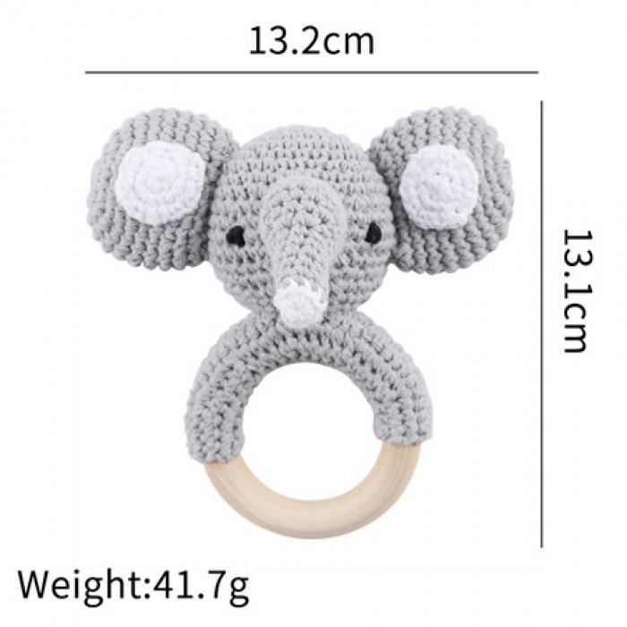 Version Elephant Faisons Bebe Anneau De Dentition 1pc Animal Crochet Bois Rring Hochet Qualite Alimentaire En Produits Bricolage Cdiscount Puericulture Eveil Bebe