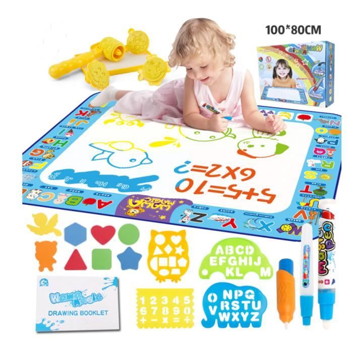 Tapis Aquadoodle,100*80cm Tapis à Dessin Eau, Grand Tapis de Peinture  Magique Toile,Jouets éducatifs pour Enfants - Achat / Vente tableau enfant  - Cdiscount