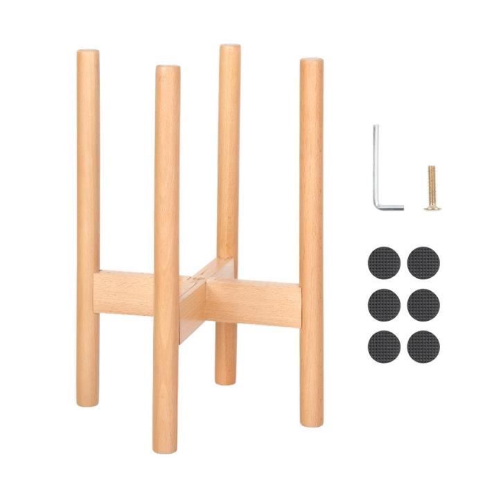 Support Pour Jardinière Muret Support De Pot De Fleur Reglable En Bois Achat Vente