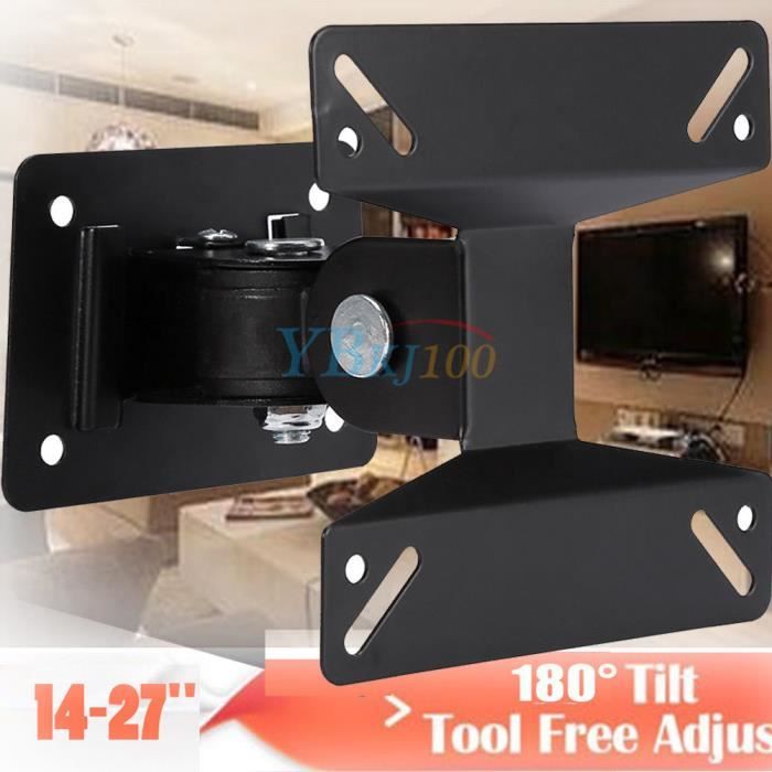 UNHO Support TV Plafond Inclinable pour LCD LED Plasma Écrans 23-65