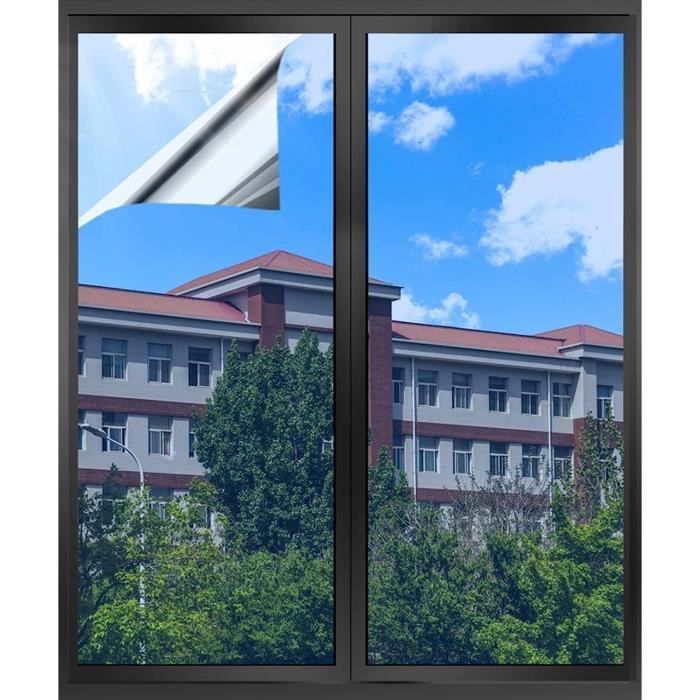 Film pour vitrage de fenêtre Miroir Effet 90x200CM Anti Chaleur