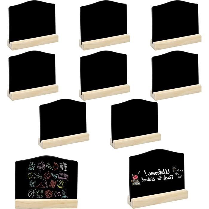 10 Mini Tableaux Noirs Avec Pince - Ardoises Effaçables Pour Notes, Décoration, Messages - Idéal Cuisine, Bureau, Fêtes
