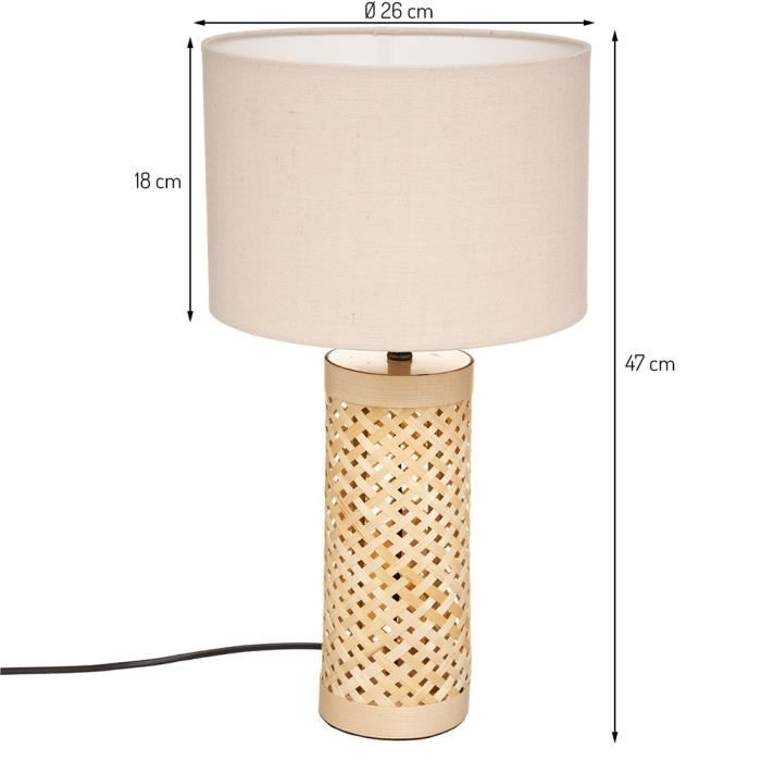 Eazy Living Lampe de Table Abella Beige