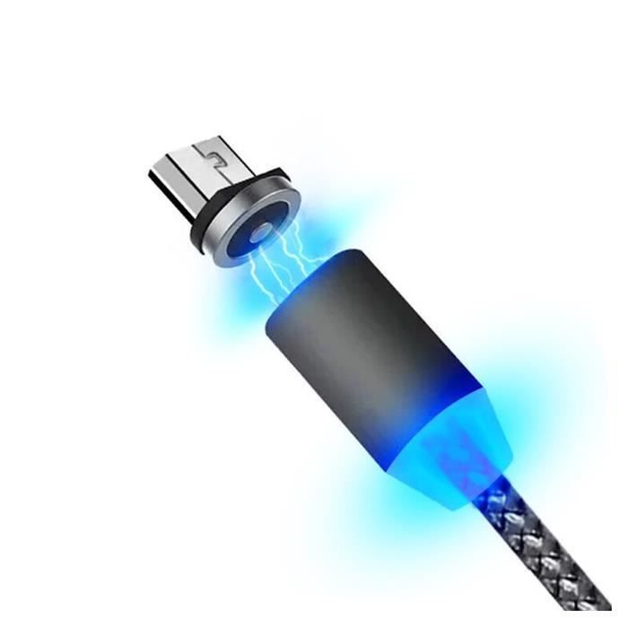 Cable de charge Micro USB 1M magnétique pour Asus Zenpad Z300C/Z300M/3S 10 Z500M 
