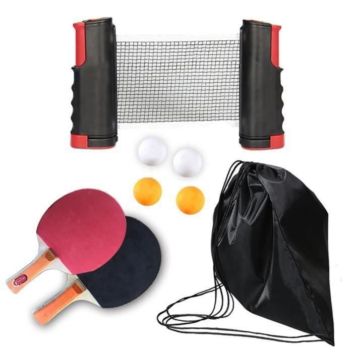 Mini Table de ping Pong 62 x 30,5 x 7 cm avec 2 Raquettes 1 Balle et Un Filet Tennis de Table de Bureau Hobby Tech 