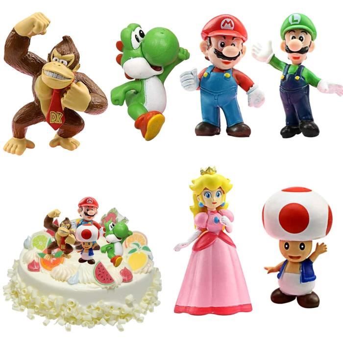 Super Mario Toys Set, 6 pièces Super Mario Jouet, Mario Figure Jouets, Super Mario Figurines PVC