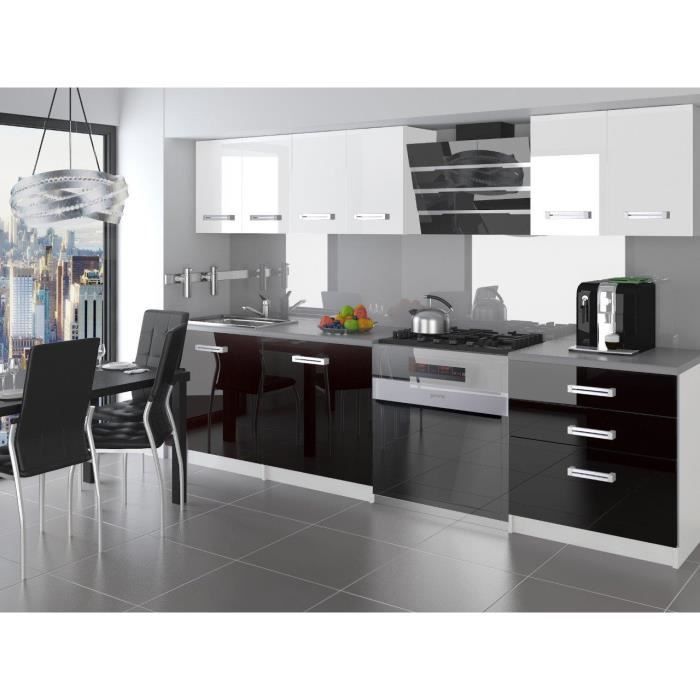 otello cuisine complete modulaire lineaire l 180cm 6 pcs plan de travail inclus meubles cuisine blanc noir gris cdiscount maison