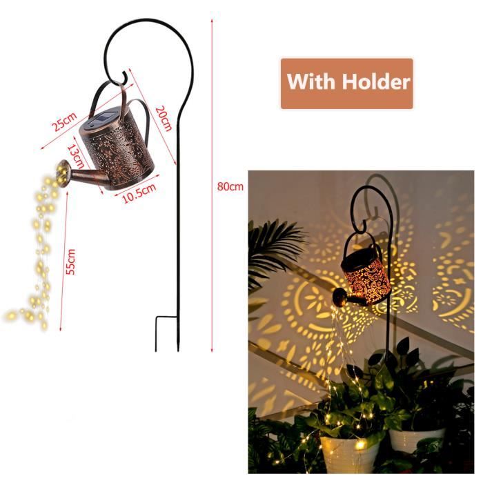 Lanterne Solaire Père Noël, Décoration Jardin Extérieure Éclairage LED