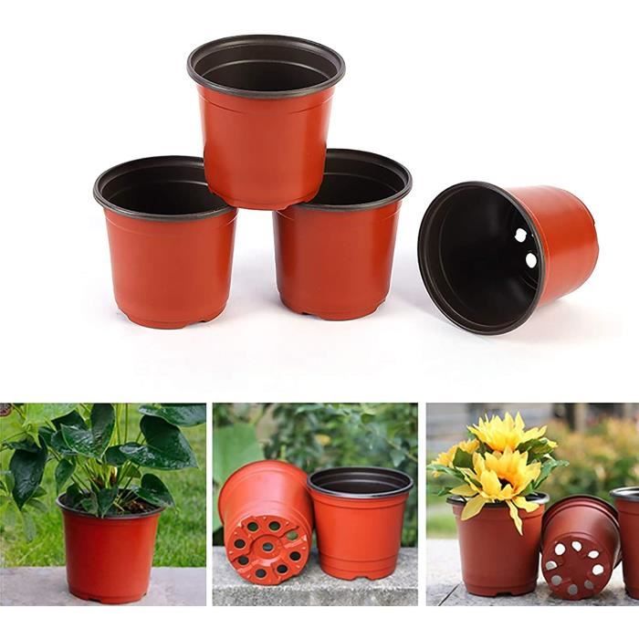 Pot de fleurs en plastique pour semis, pépinière, pot de démarrage