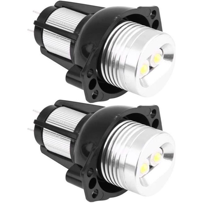 Zerodis Lumière LED Angel Eyes 2pcs 12W LED Angel Eyes Halo Anneau Marqueur pour E90 E91 05‑08 Lampes Auto