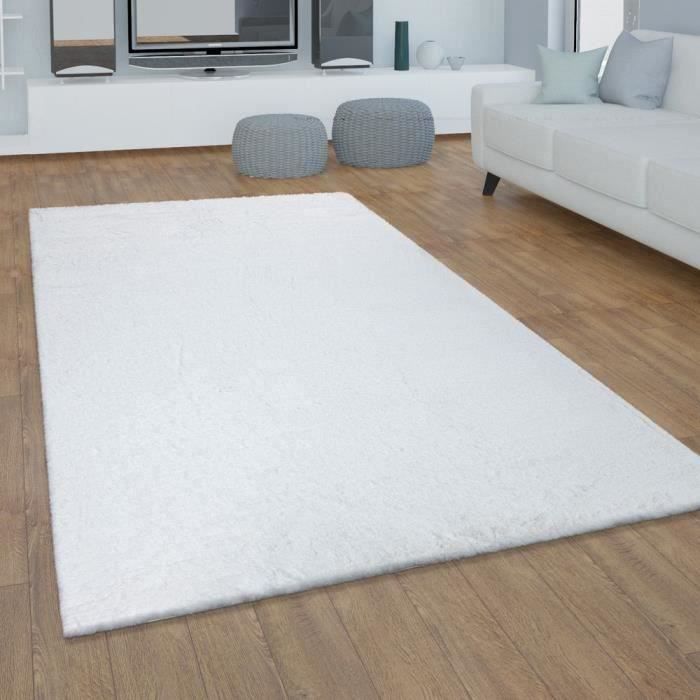 Tapis Blanc Poils Longs