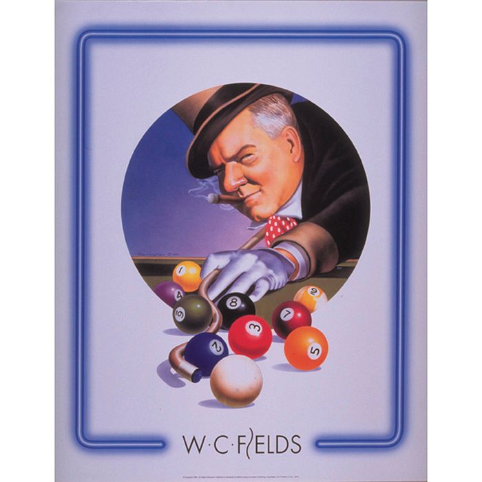 Affiche WC Fields chapeau haut de forme 76x61cm