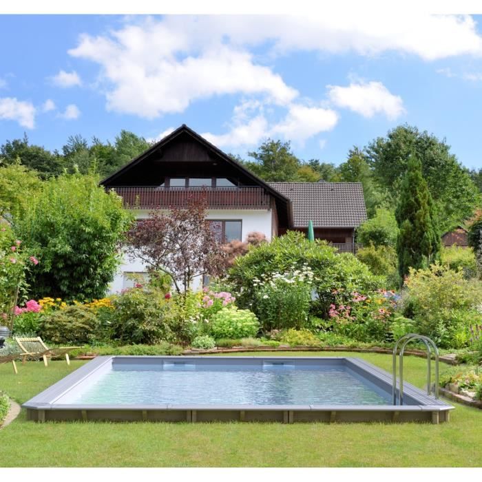 Odyssea Piscine Bois 8x4 M H 1 46 M Liner Gris Achat Vente Piscine Piscine Bois Rectangle Cdiscount