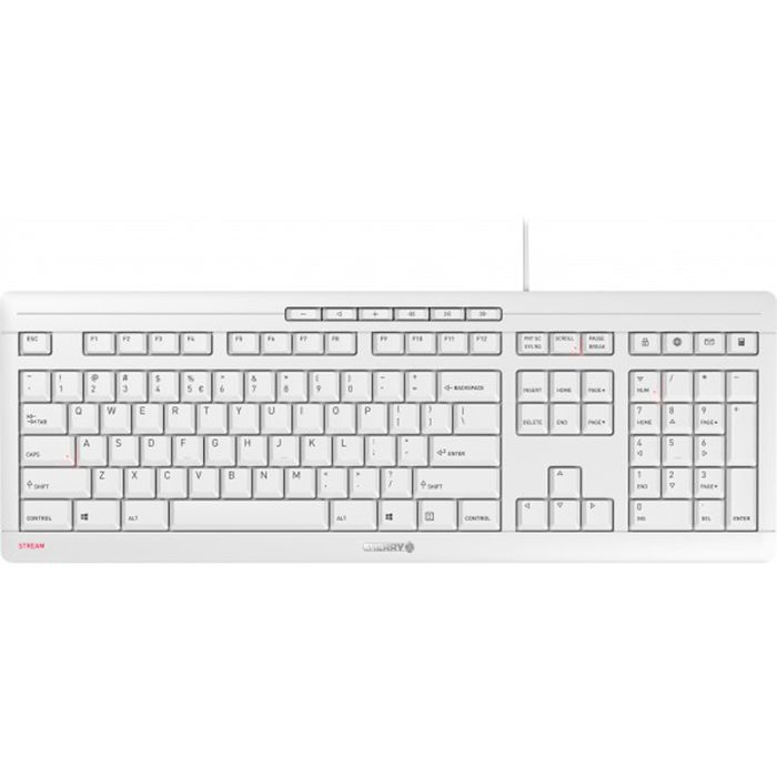 CHERRY Clavier dordinateur STREAM KEYBOARD USB gris QWERTY (US)
