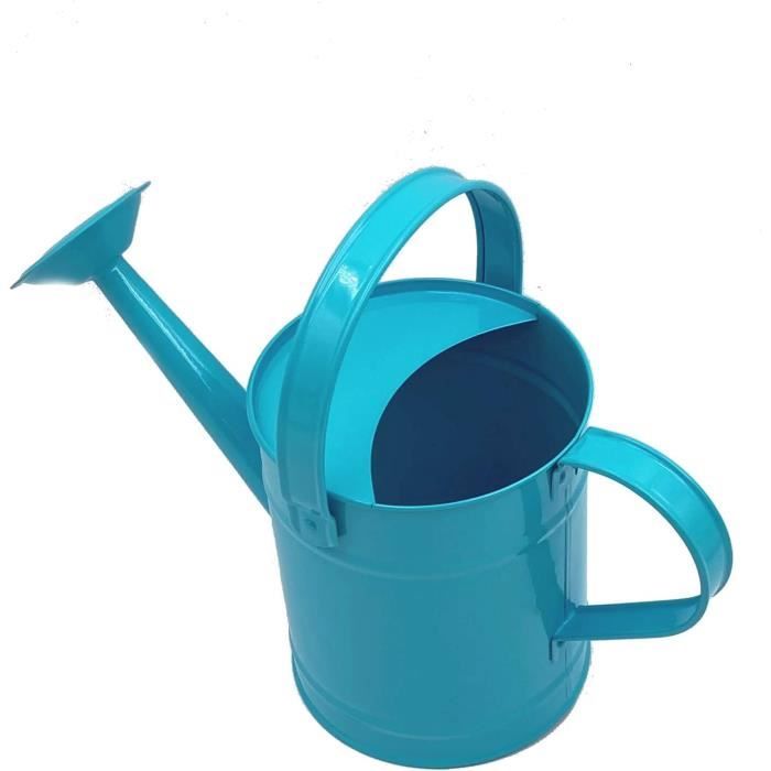 Arrosoir En Métal Pour Enfants 1,5 Litres - Fer Laqué Rose/Vert/Bleu - Pour Plantes Intérieur/Extérieur - Idéal Pour Initier Au Jardinage