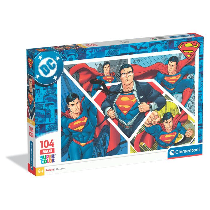 CLEMENTONI 104 pièces Maxi Superman