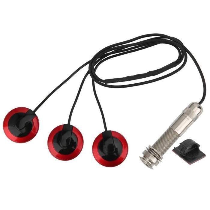 Micro Piézo Pour Guitare Acoustique - Capteur Haute Qualité Avec Fiche 6,35 Mm
