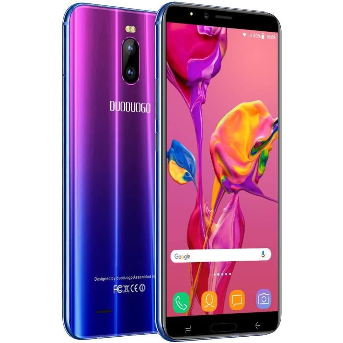 4G Smartphone Pas cher Débloqué DUODUOGO J6+ Telephone Portable 3Go
