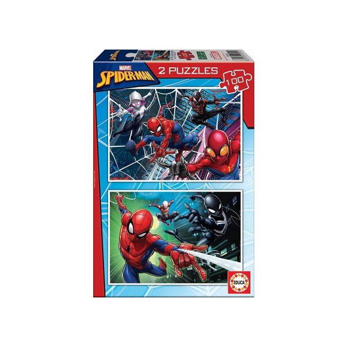 Puzzle Enfant - Spider-Man - 2 X 100 Pieces - Educa Collection Super Heros Marvell Spiderman