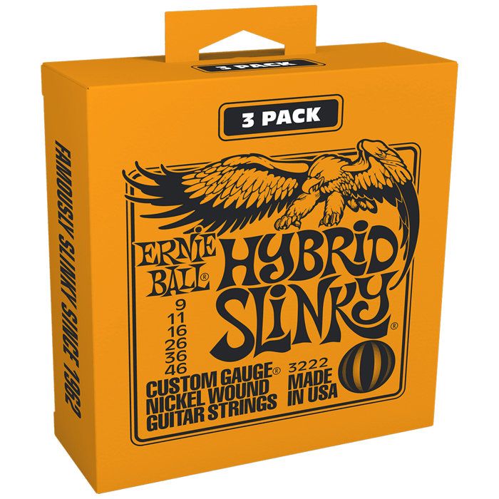 Cordes de guitare Ernie Ball 3222 Hybrid Slinky (9-46) : Le choix des légendes