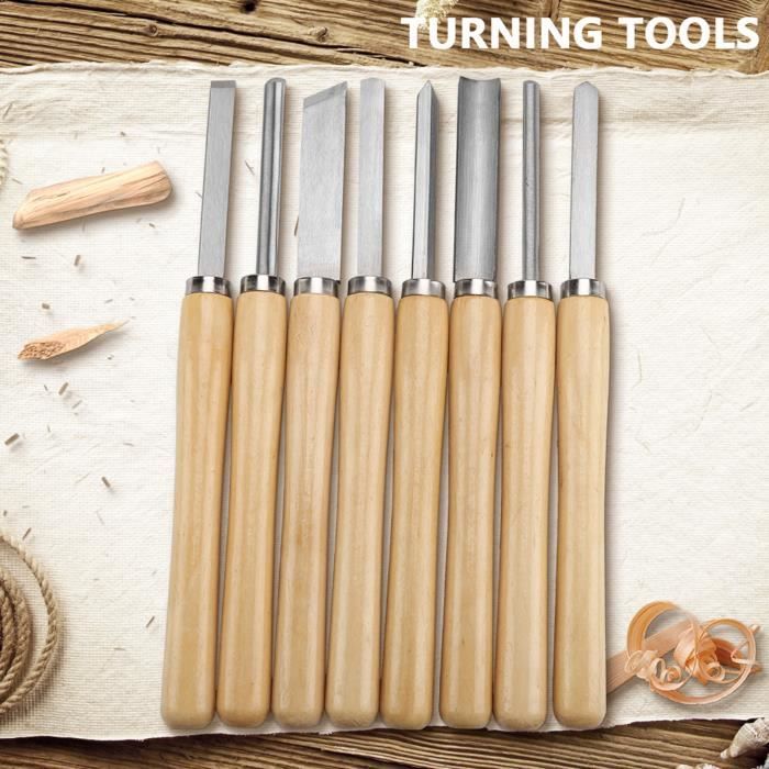 Ciseaux Découpe Manche Bois Kit De 12 Outils De Sculpture Sur Bois Gasea - Couteaux Et Ciseaux Pour Artisans Ciseaux Bois Pierre