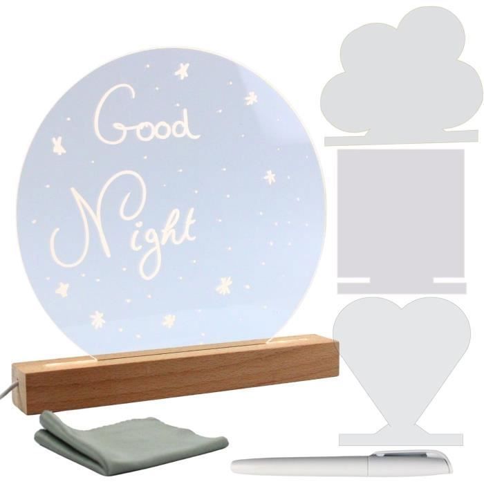 HELLO HIPPO® Veilleuse LED Personnalisable pour Enfants et Familles- Cadeau de Naissance Baptême Veilleuse Enfant