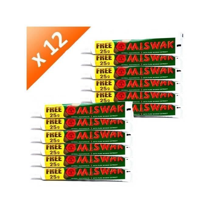 Dentifrice Dabur Siwak X5 – Blanchiment Naturel Au Miswak, Sans Fluor – 75g Chaque, Neuf