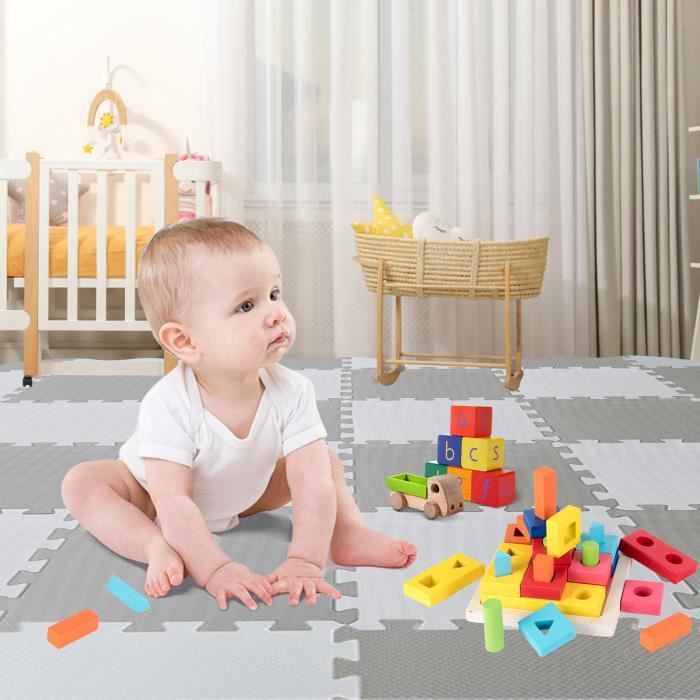 LittleTom Tapis de Jeu Doux pour Bébé Dalles Puzzle en Mousse Enfants  Animaux