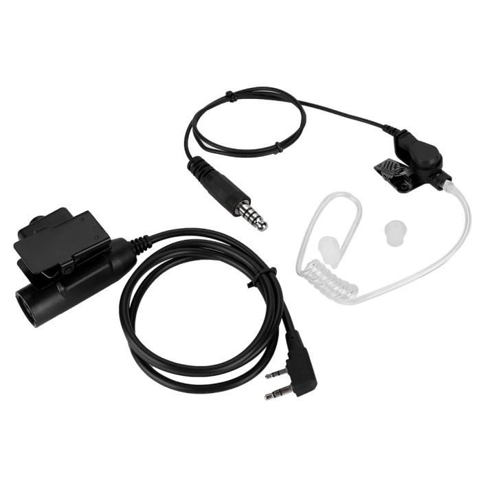 Écouteur Laryngophone Talkie-Walkie Avec Tube Acoustique - Casque Gorge Transparent