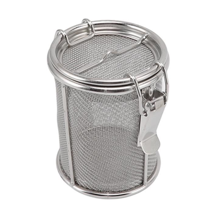 Gavigain Passoire à épices en acier inoxydable, manche télescopique pliable, panier de séparation des épices pour la soupe, pour la cuisine