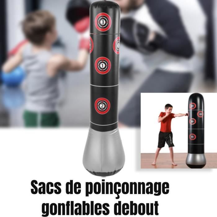 Punching Ball Sur Pied HOMCOM Enfants/Débutants - Gants Et Pompe Inclus